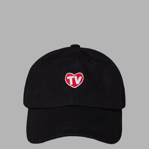 [THE MUSEUM VISITOR]★TV HEART LOGO BALLCAP TV HEART LOGO BALLCAP (BLACK) : THE MUSEUM VISITOR