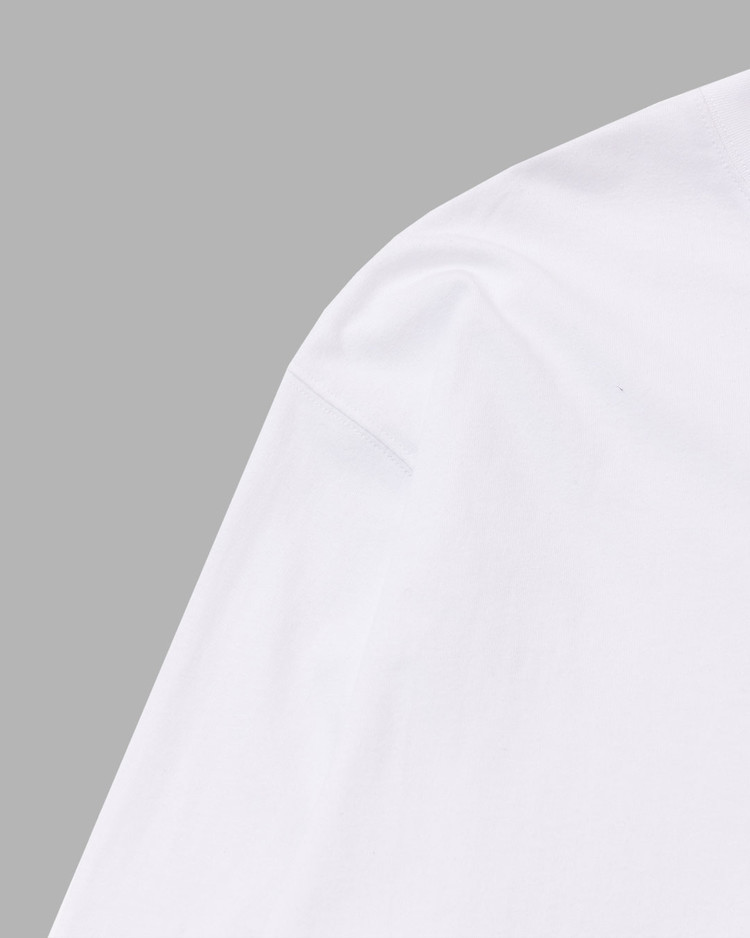 TV HEART LOGO LONG SLEEVE (WHITE) : THE MUSEUM VISITOR