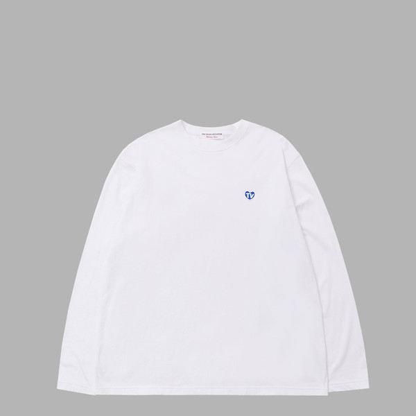 ◆THE MUSEUM VISITOR◆ TV HEART LOGO LONG SLEEVE WHITE 11313 TV HEART LOGO LONG SLEEVE (WHITE) : THE MUSEUM VISITOR