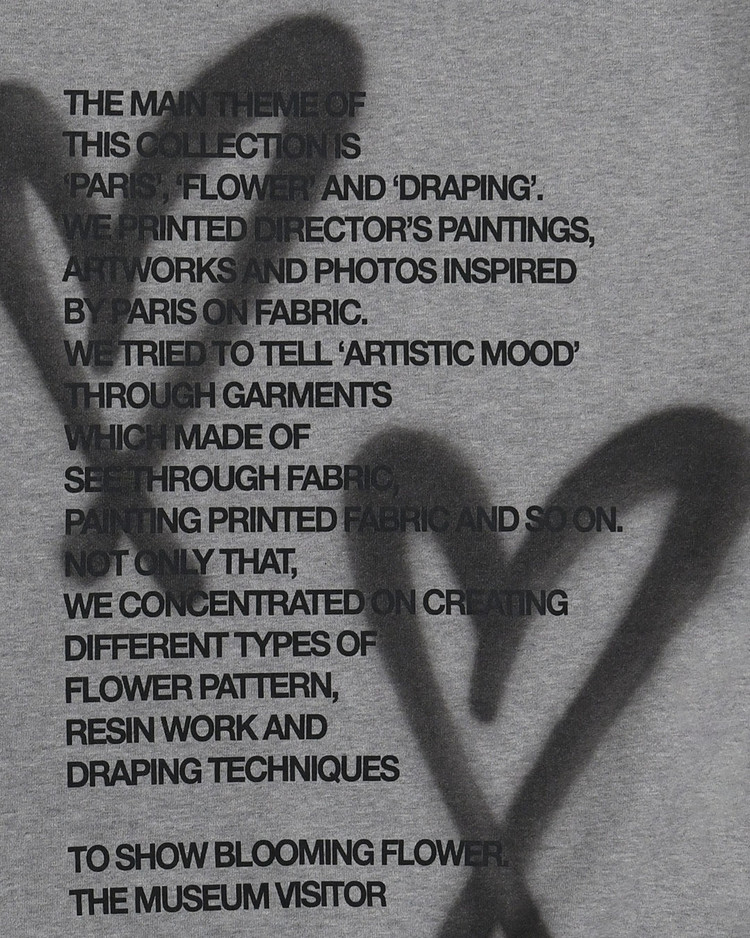 スウェット・トレーナー THE MUSEUM VISITOR HEART SPRAY PRINTED SWEATSHIRTS MY1500 HEART SPRAY PRINTED SWEATSHIRTS (WHITE) : THE MUSEUM VISITOR