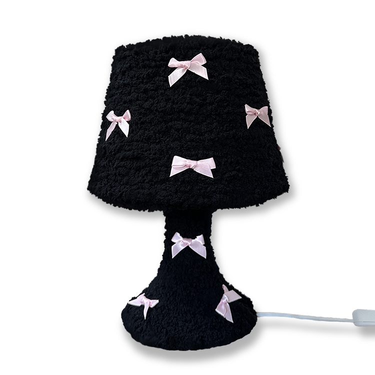 Fuzzy lamp_Ribbon_Black (Pink) 퍼지룸(FUZZYROOM) 따뜻한 소품샵