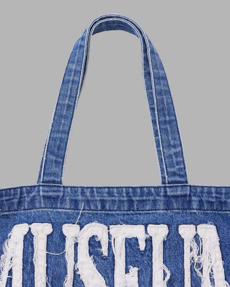MUSEUM FASHION WASHED DENIM TOTEBAG (BLUE) : THE MUSEUM VISITOR