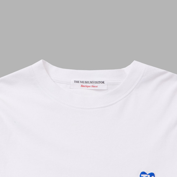 ◆THE MUSEUM VISITOR◆ TV HEART LOGO LONG SLEEVE WHITE 11313 TV HEART LOGO LONG SLEEVE (WHITE) : THE MUSEUM VISITOR