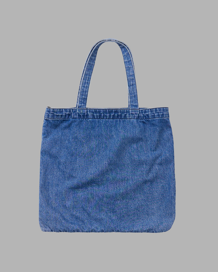 MUSEUM FASHION WASHED DENIM TOTEBAG (BLUE) : THE MUSEUM VISITOR