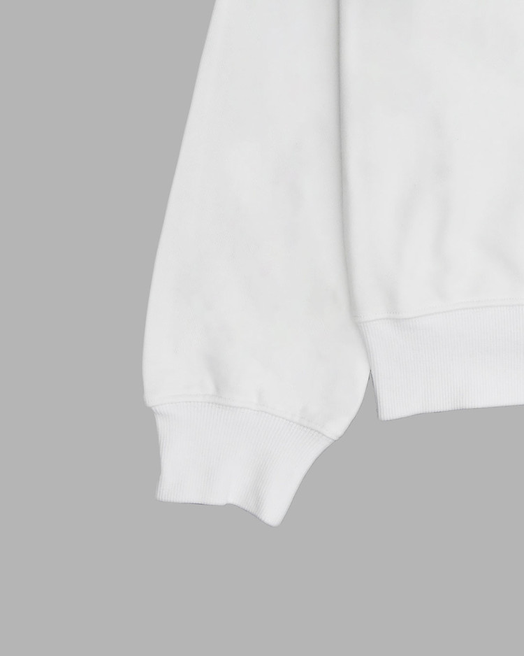 HEART SPRAY PRINTED SWEATSHIRTS (WHITE) : THE MUSEUM VISITOR