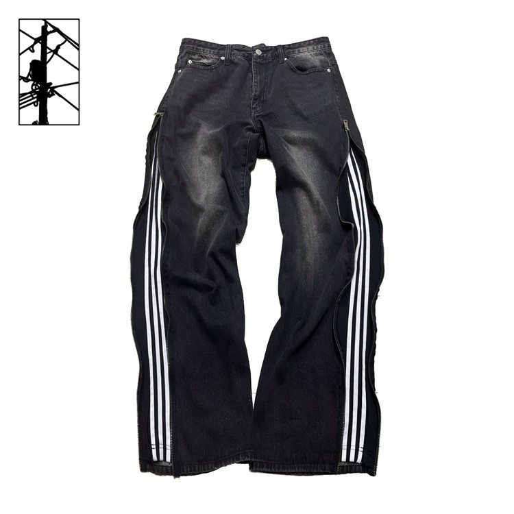 ADIDAS CUSTOM ZIPPER DENIM (BK) : whyuswires