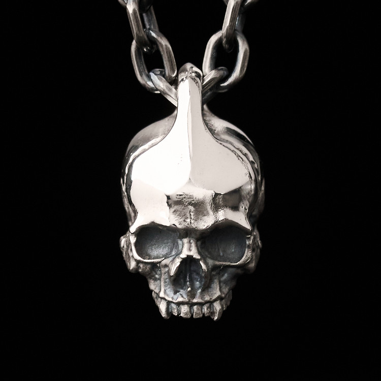 Small Skull Pendant(half)ㆍSilver 925 : Ape Object