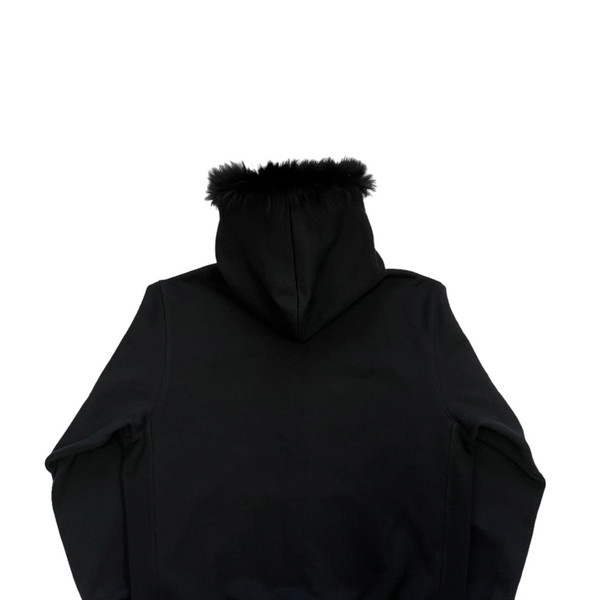 FUR HOODIE BLACK : MOSAIC SOCIETY