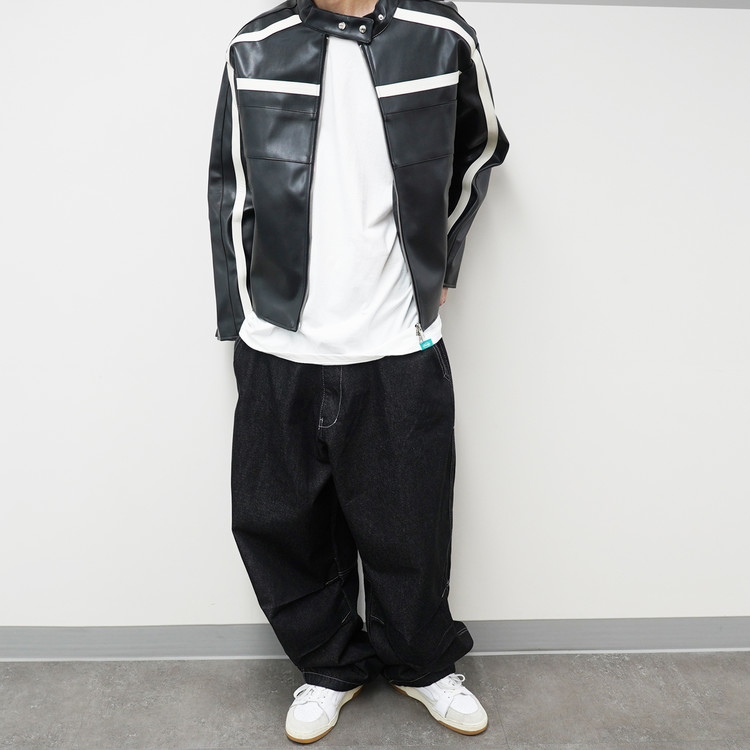 ジャケットその他 IONSEOUL Racing Crop Biker Jacket (3 colors) 4JH002 IONSEOUL Racing Crop Biker Jacket (3 colors)