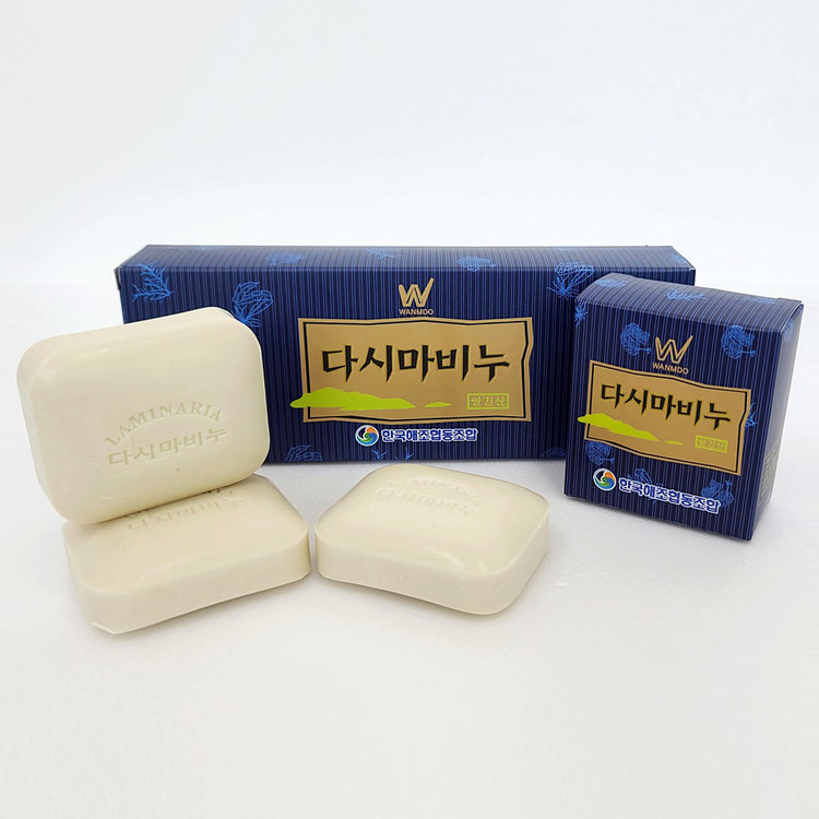 완도 다시마 비누 120g x 3개 1세트 (일시품절) : 대한제품조합