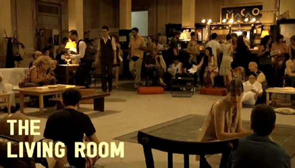 The Living Room, a theater piece in the domain of Art as vehicle, takes us home, to a place in which we welcome another.