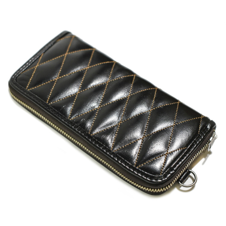 Leather Quilted Long Wallet : Semi Basement General Store