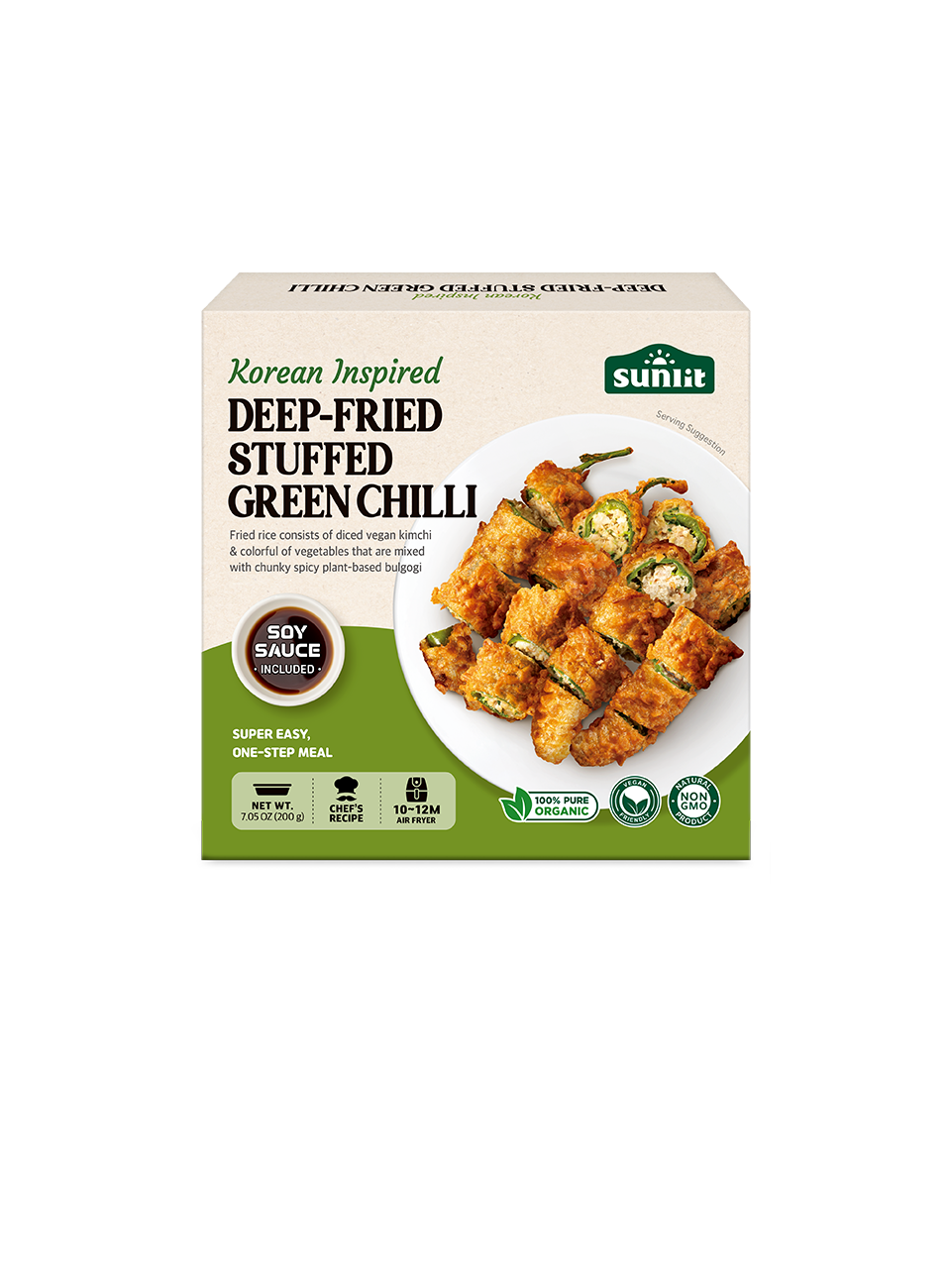 <B>Plant-based</B><br>Deep-Fried Stuffed Green Chili<br> <br> <br>