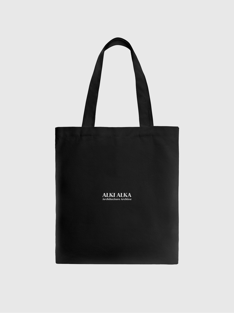 ALKI ALKA Logo Printed Eco Bag / Pouch (Black) : ALKI ALKA 알키