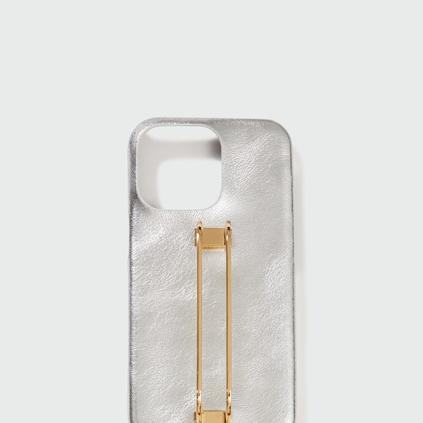 EVENT] Phone Case with Leather Strap Crinkle Silver : EENK SHOP
