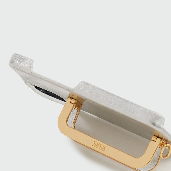 【EENK】Phone Case with Leather Strap - Crinkle White Phone Case with Leather Strap Crinkle White : EENK SHOP