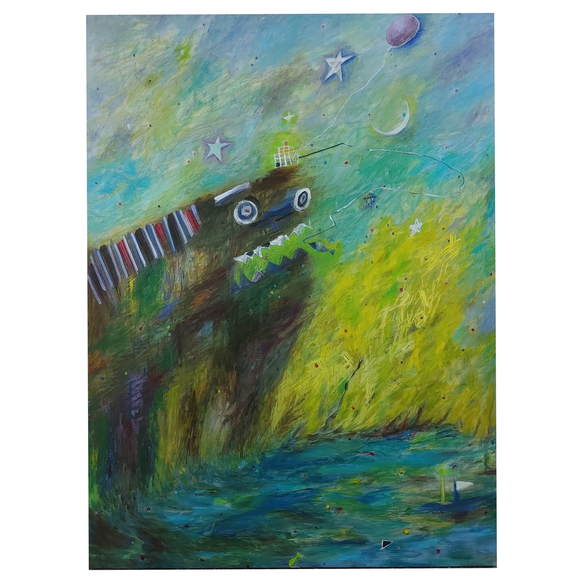해안 절벽, 2022, oil on canvas, 130x97cm