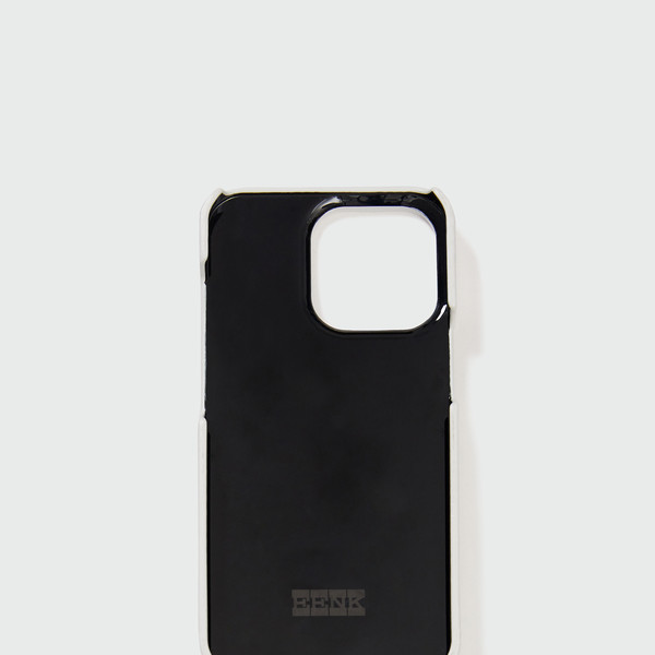 【EENK】Phone Case with Leather Strap Crinkle Silver Phone Case with Leather Strap Crinkle Silver : EENK SHOP