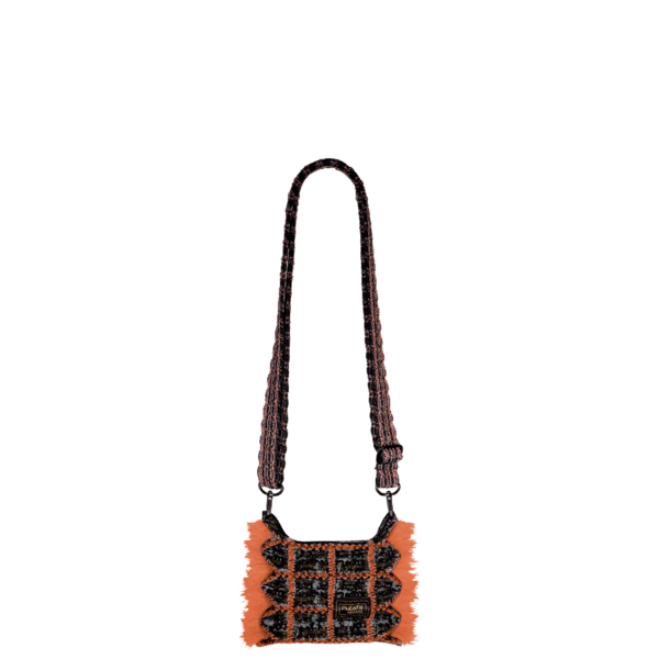 ◆PLEATS MAMA◆ Tweed Shopper Bag Orange 624407 524810e3d7fb6.jpg