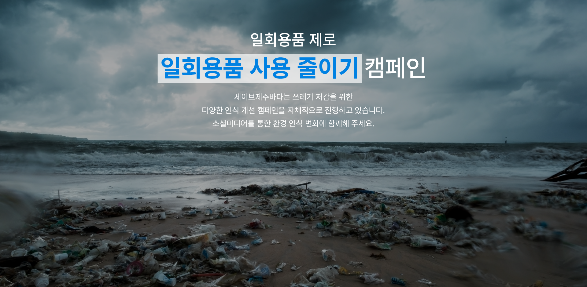 일회용품 사용 줄이기 캠페인