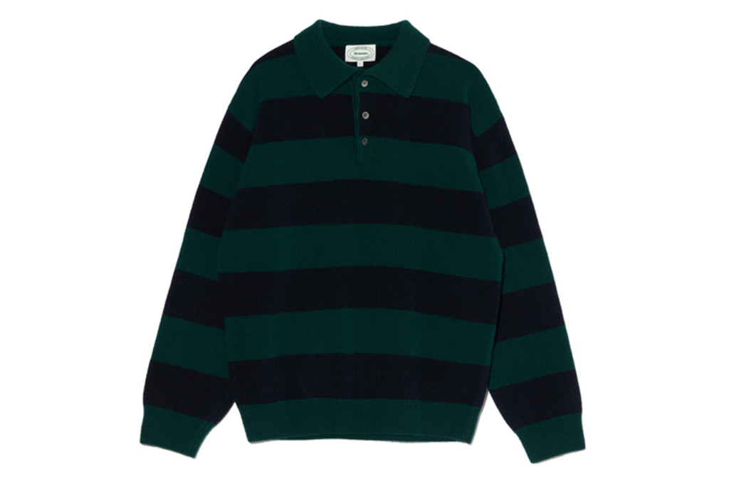Wool Polo Knit (Green/Navy)    </br>Price  155,000
