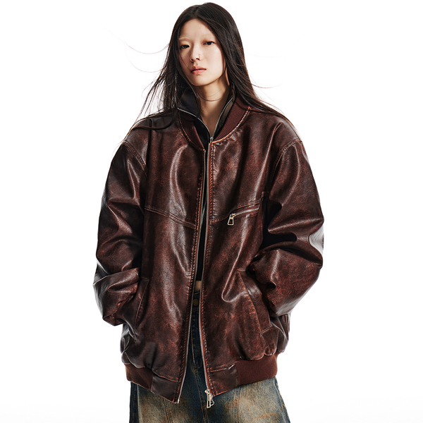 Leather jacket with detachable hoodie hot sale