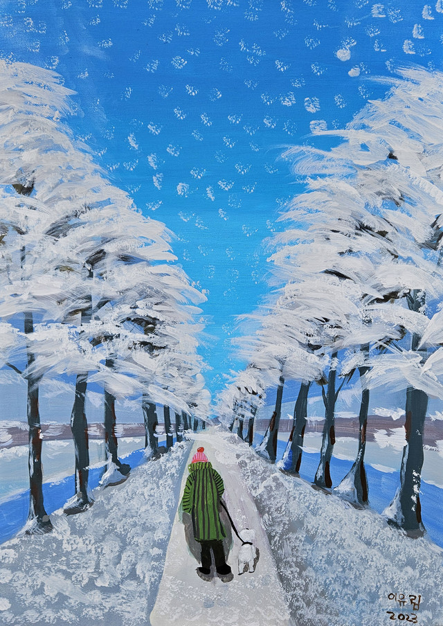 이유림, 눈길산책, acrylics on canvas, 72.7×53.0cm, 2023