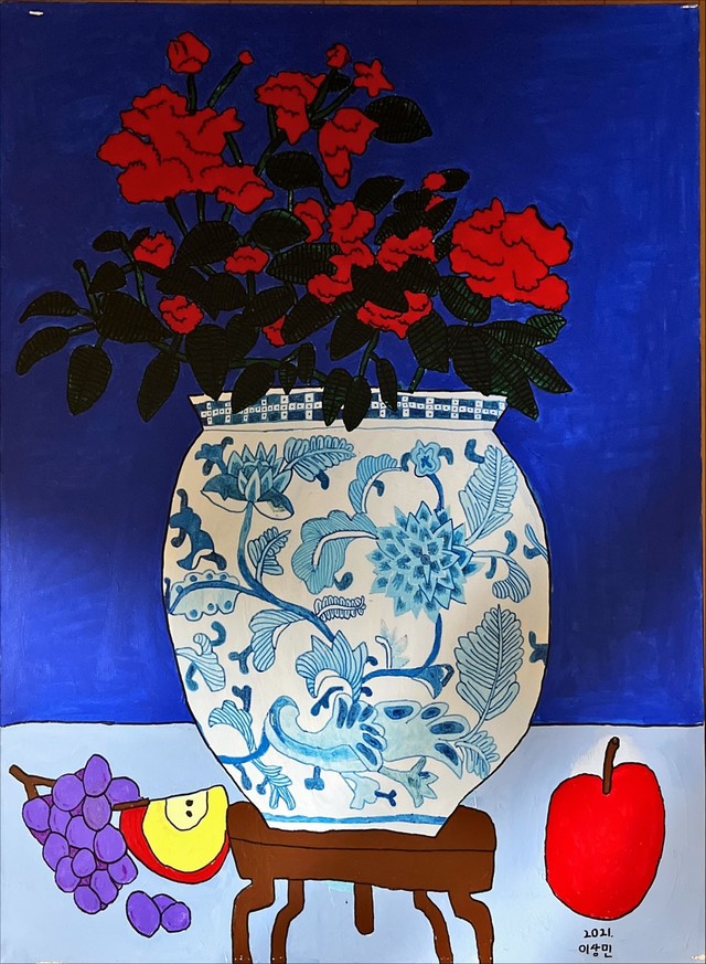 이상민, 정물화, acrylics on canvas, 90.9×72.7cm, 2023