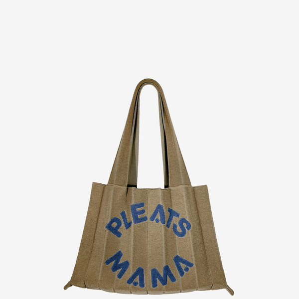 POODLE BAG BEIGE : PLEATSMAMA: Sustainable Knit Pleats Bag