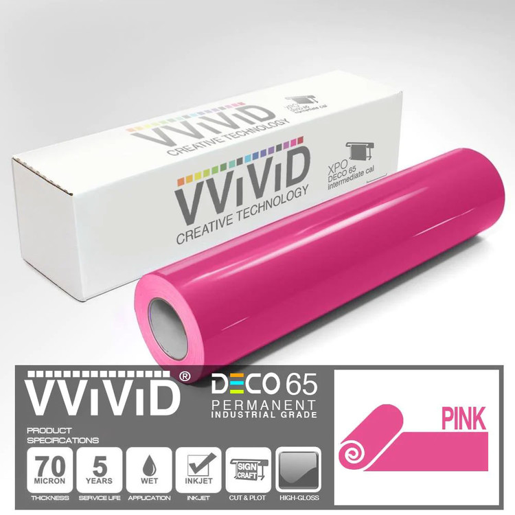 DECO65 Gloss Pink Permanent Craft Film : 카드레스스킨