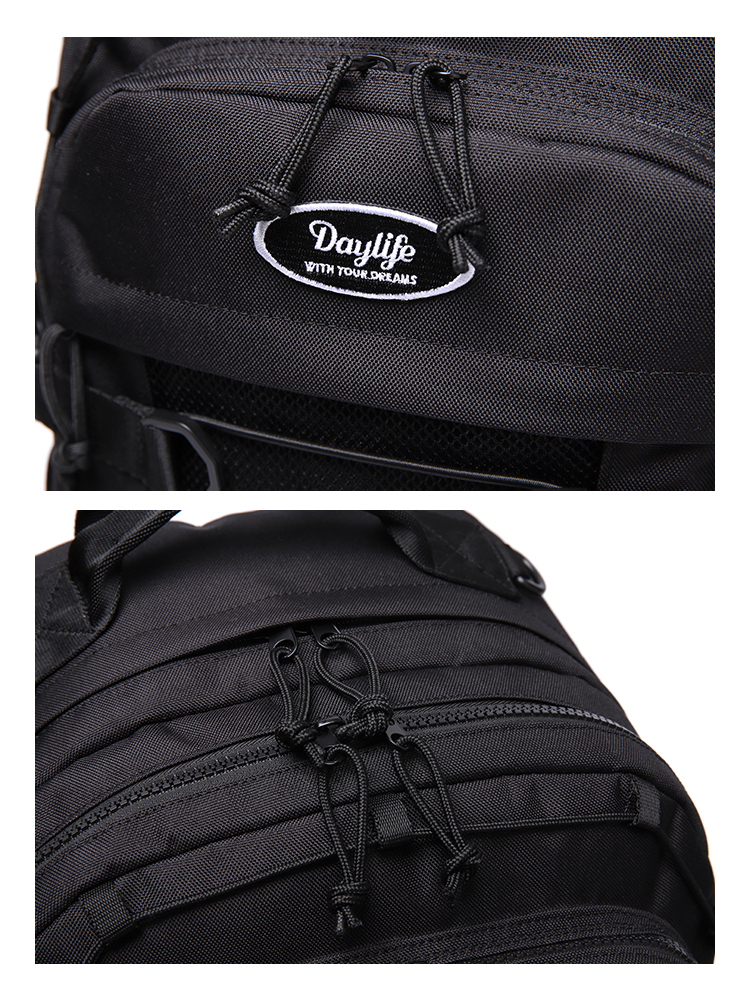 9/4 予約配送] DAYLIFE DOUBLE STRING BACKPACK (BLACK) : デイライフ -  私たちが好きなシーンからインスピレーションを得ます。