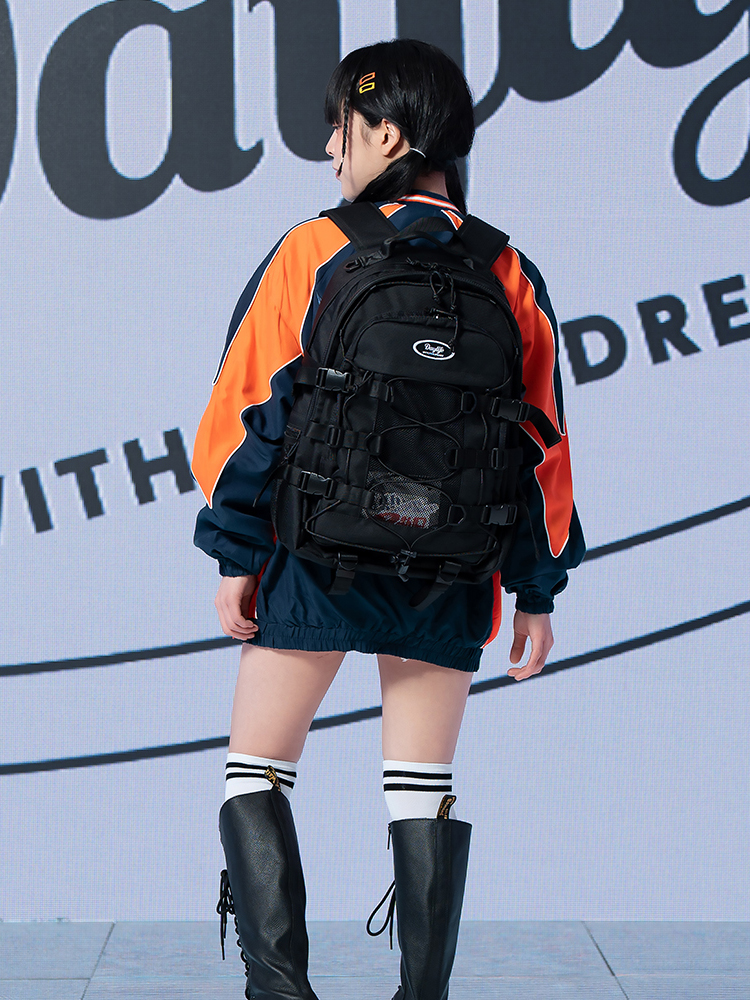 DAYLIFE DOUBLE STRING BACKPACK (BLACK) : デイライフ - 私たちが好き 