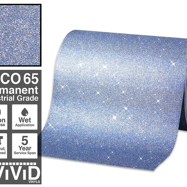 DECO65 High Gloss Thermal Gold-to-Pink Opal Holographic Adhesive Craft Film