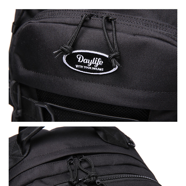 DAYLIFE DOUBLE STRING BACKPACK (BLACK)