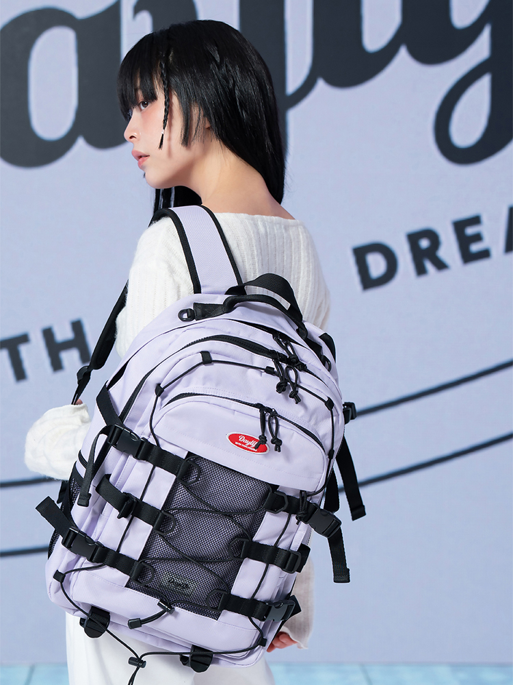 DAYLIFE DOUBLE STRING BACKPACK (PURPLE) : デイライフ - 私たちが好きなシーンからインスピレーションを得ます。