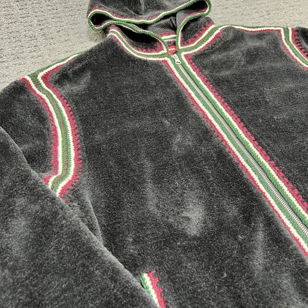 Supreme Crochet Edge Hooded Zip Up Top Black sz.xl : soberseoul
