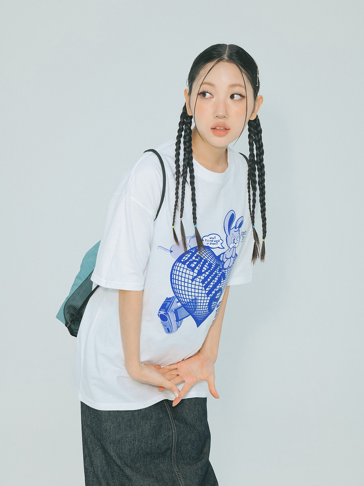 DAYLIFE HEART DAINY HALF T-SHIRT (WHITE) : デイライフ - 私たちが