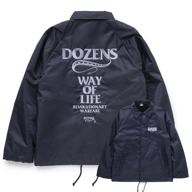 Boa Coach Jacket ''WAY OF LIFE'' [Navy x Silver Gray] : Semi