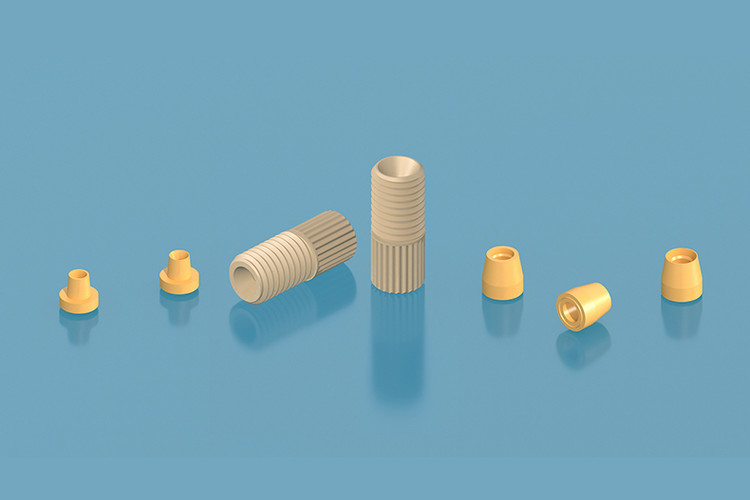 [Fitting] PEEK Flangeless Fittings UNF 나사탭 아답터 피팅 PEEK 재질 1/4-28UNF ...