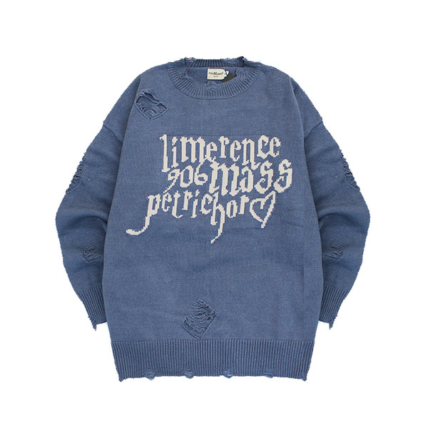 ニット・セーター IONSEOUL Blue Scar Graphic Knit JH072 Blue Scar Graphic Knit│블루 스카 그래픽 니트 : 아이온서울