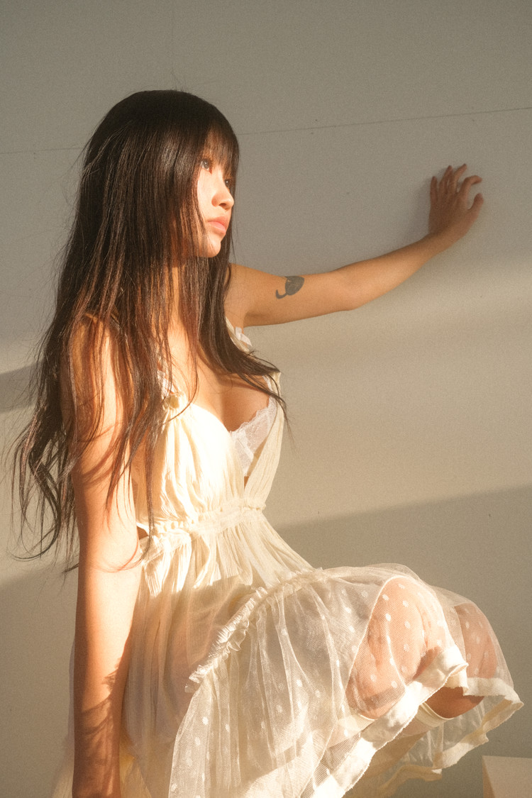【Swimcity】韓国人気★ String Frill One Piece Light purple string frill one piece : SWIMCITY WORLDWIDE