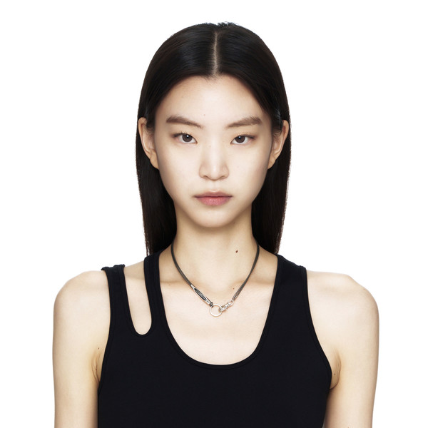 Tiny 3way Leather Necklace (Metal Gray) : SAGEGA 세이지가