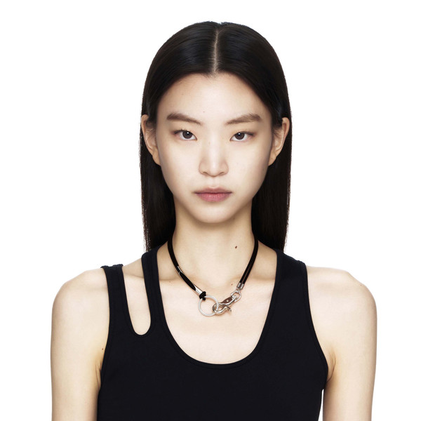 SAGEGASAGE☆3way Steel Choker SAGEGA 3way Leather Necklace (All Black) | International Store