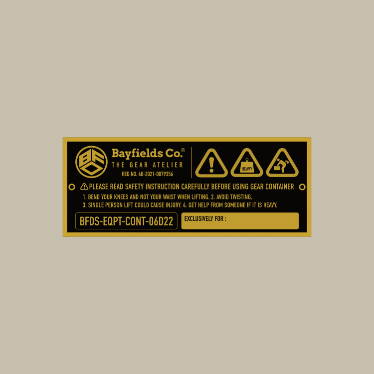 bayfields GEAR CONTAINER S NAME PATCH
