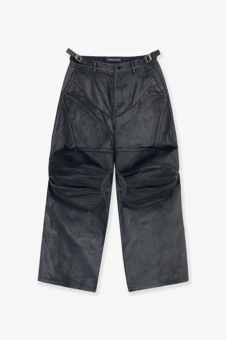 COATED BIKER ARMOURED PANTS - BLACK : PROJECT G/R