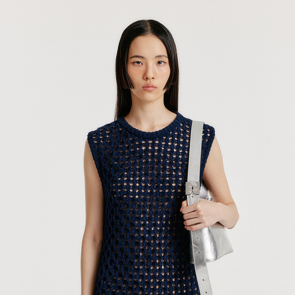ワンピース Maison EENK YIONY Maxi Cable Knit Dress YIONY Maxi Cable Knit Dress - Navy : EENK SHOP