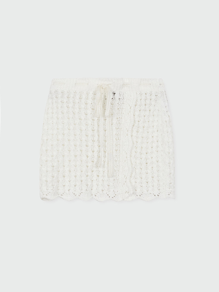 YELT Cable Knit Collared Top - Yellow Green : EENK