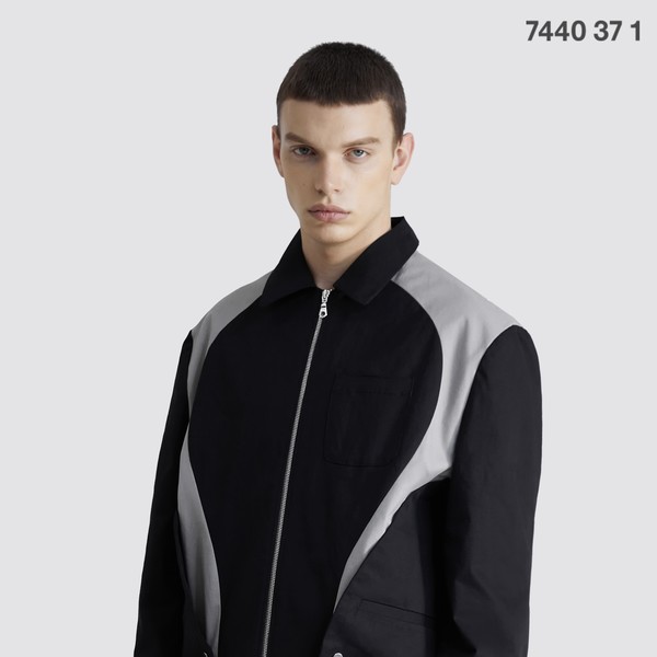 Color-blocked front and rear panels jacket : 커프 cuf