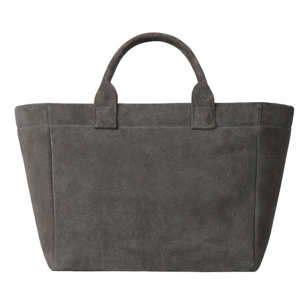SWEDE LEATHER TOTE BAG /CHARCOAL BROWN