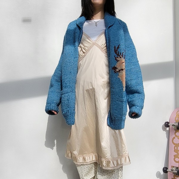 【IONSEOUL】BONE Heavy Wool Cowichan 5JH655 Gem bony cowichan - Gem